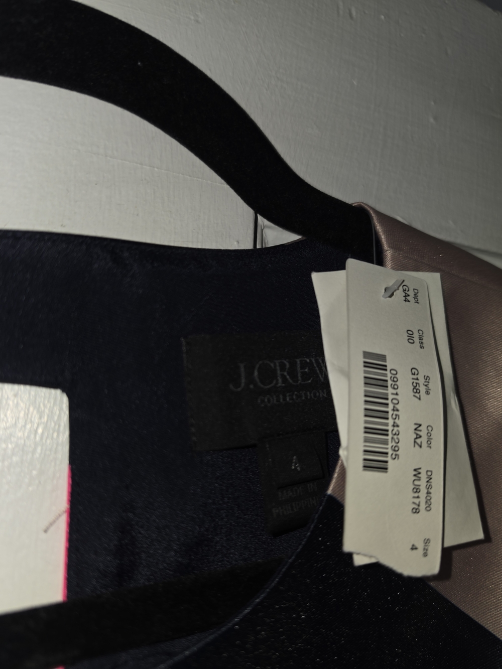 J. Crew Sleeveless Chevron Midi Dress in Pink, Green, Gold, Black, Cream - Picture 2 of 5